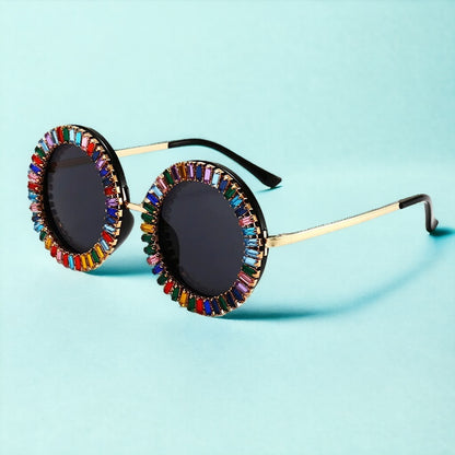 Gemstone Glam Stud Sunglasses