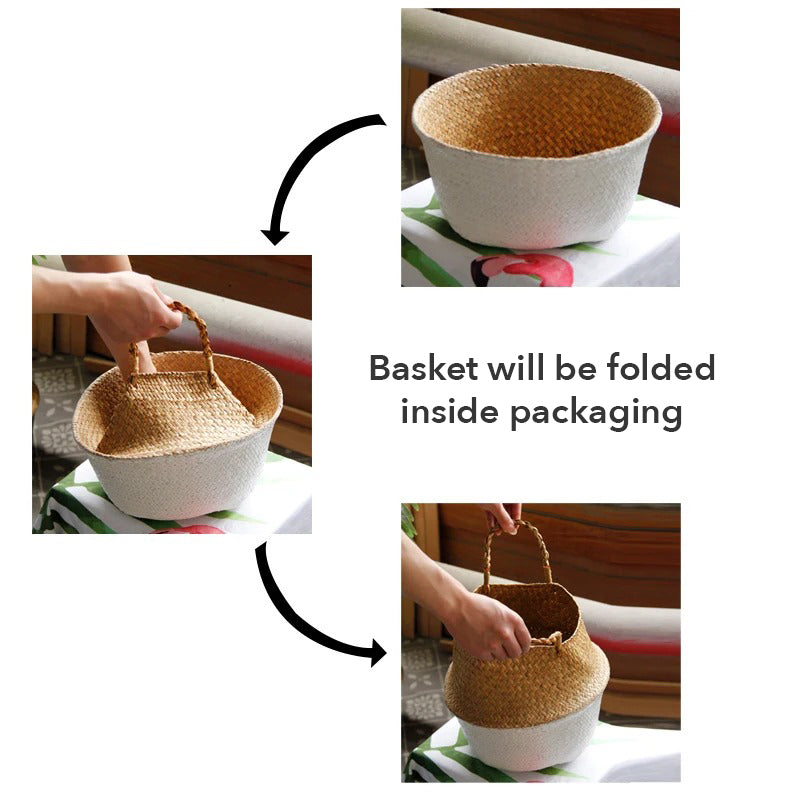 Sari Boho Handcrafted Collapsible Basket