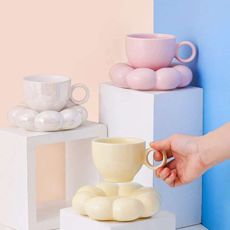 Puffy Dream Ceramic Coffee Mug Set