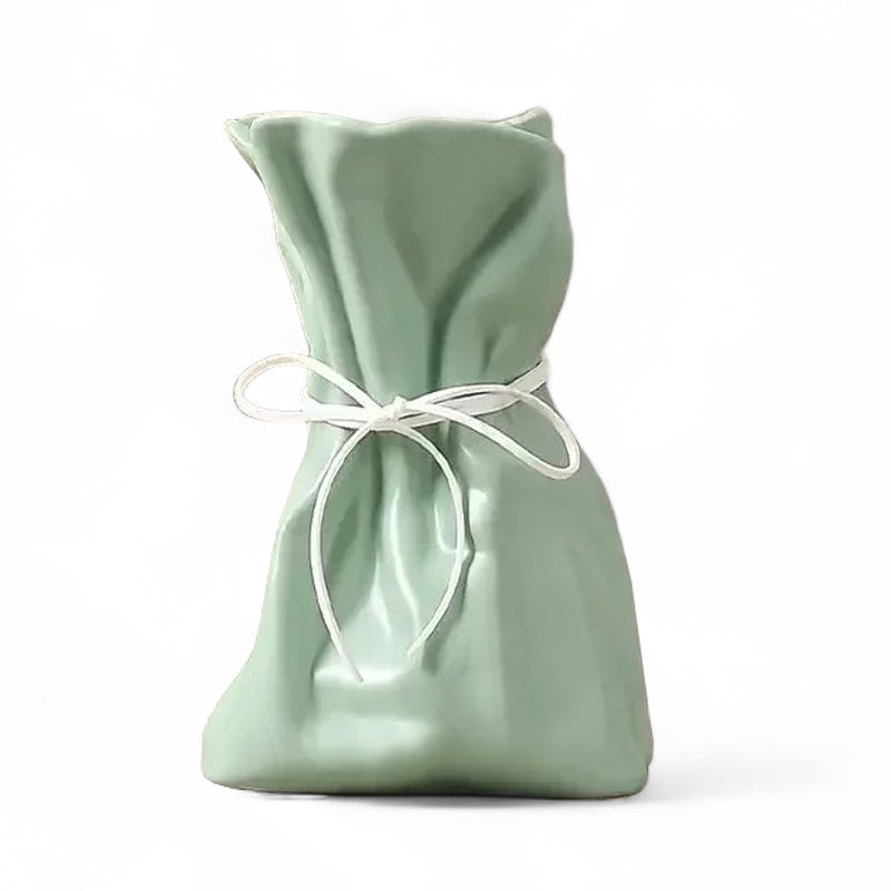 Whimsy Sculpted Illusion Ceramic Vase