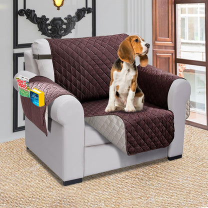 3 COLORS / 5 SIZES /  Pet Friendly Kids Quilted Waterproof Sofa Cover Couch Cover Protector Slipcover
